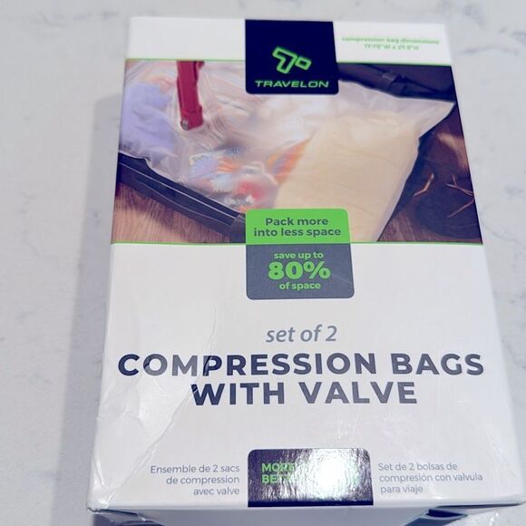 Travelon Set of 2 Compression Bags with
Valve - Frosted Bags with Valve NWT - Picture 1 of 9